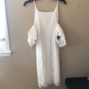 Ivory off the shoulder dress